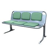 Кресло секция стульев скамья сиденье для залов ожидания вокзалов аэропортов 3-местная Mantella 068/1 500*584*833  