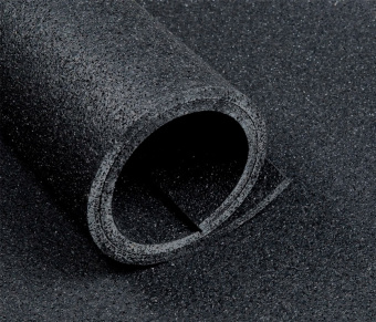 Рулонное резиновое напольное покрытие черное 6мм 